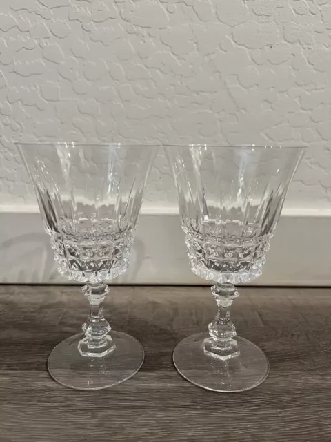 W.M. Dalton French Lead Crystal Unit No.1- Set Of 2 Goblets Wine Glasses