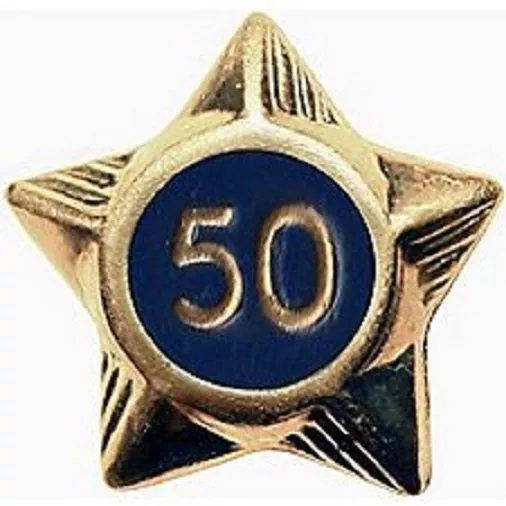 Boy Scout Official Uniform Service Star Year Pin 40 50 60 70 75 80 85 90 95 New