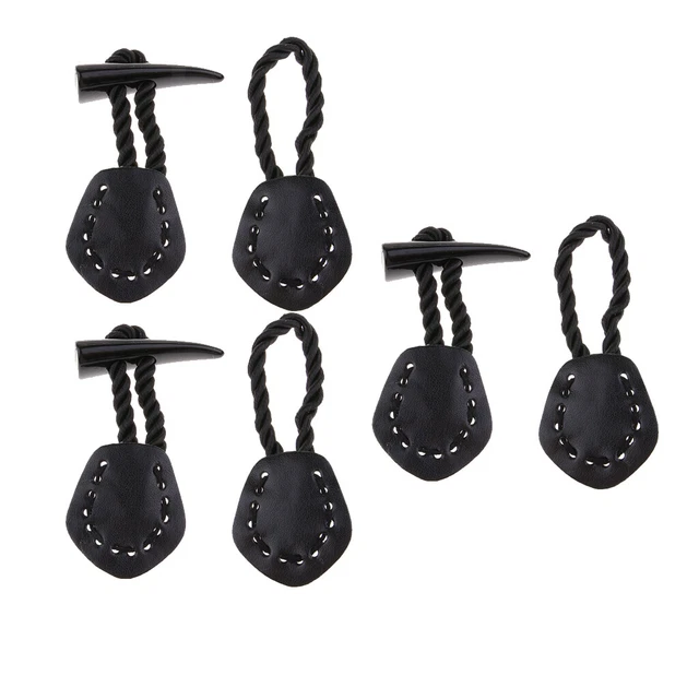 3er Set   Knebelverschluss Knopf Mantel Jacke Duffle diy Nähen schwarz