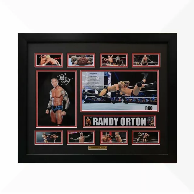 Randy Orton WWE Signed & Framed Memorabilia - Black/Red Limited Edition