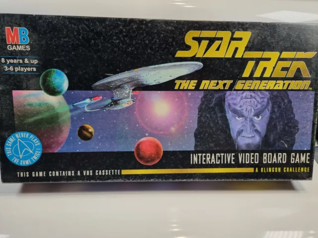 Star Trek Next Generation Interactive VHS Video Board MB Games Vintage 1994