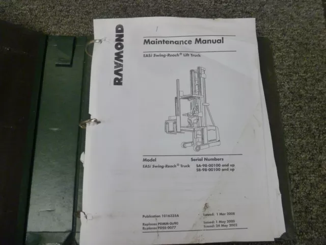 Raymond Model EASi Swing-Reach Lift Truck Shop Service Repair Maintenance Manual