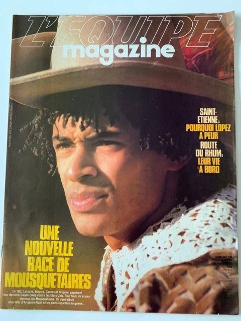 Image Of French Tennisman Yannick Noah During A Match, Roland Garros Paris June 1st 1983 B W Photo