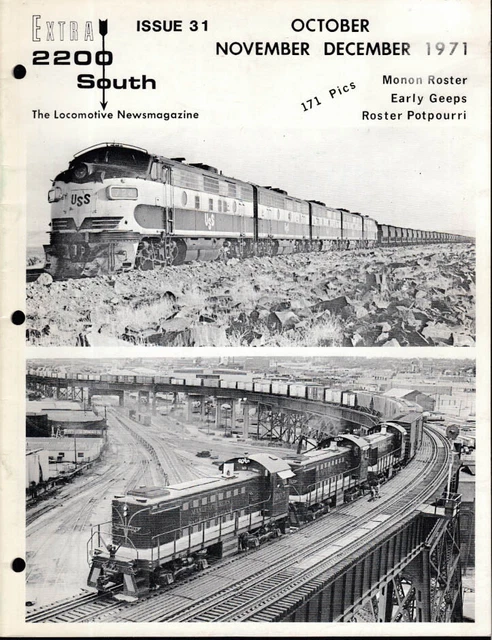 EXTRA 2200 SOUTH Locomotive Newsmagazine 9-10 1972 Soo Line roster; GP18/28 &c