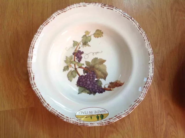 GBT Ceramica Italian Dinnerware Purple Grapes Set GBT Ceramica Italian Dinnerware Purple Grapes Set