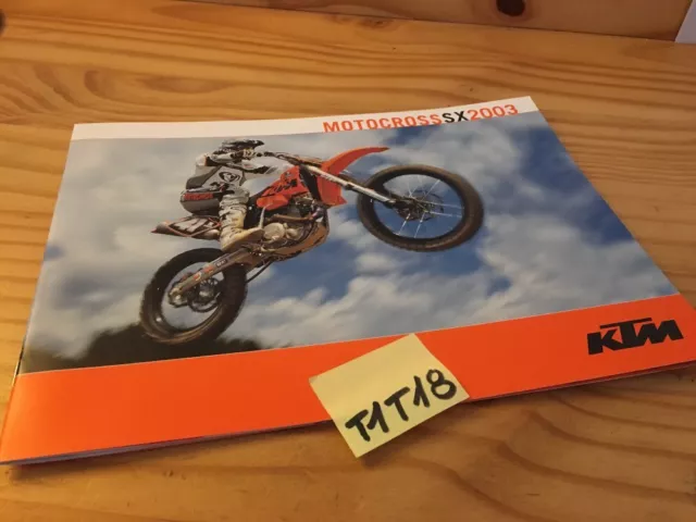 KTM 2003 motocross SX 125 200 250 450 525 moto prospectus catalogue brochure