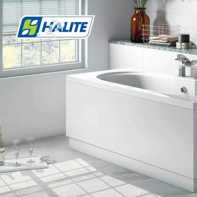 High Gloss White 100% Waterproof Halite  Bath Panel 1700mm adjustable height