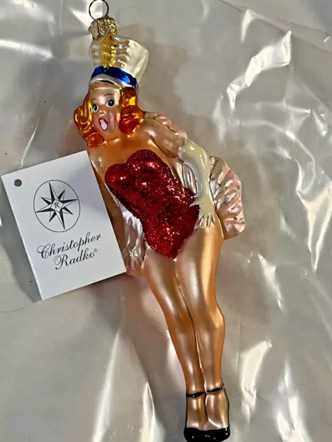 Christopher Radko 2000 'GAMS GALORE' Radio City Rockette Glamour Girl Ornament