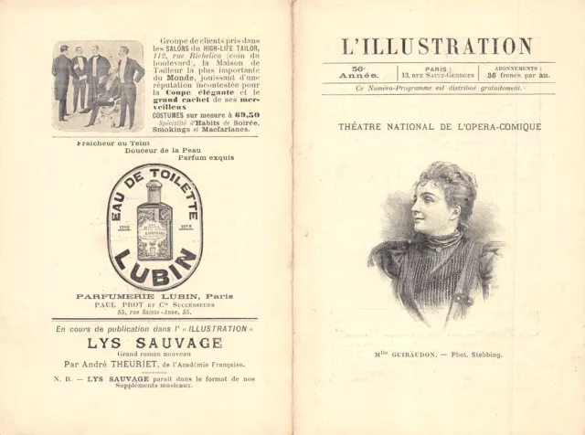 STAR Théâtre Opéra Comique Mademoiselle GUIRAUDON photo STEBBING 1898