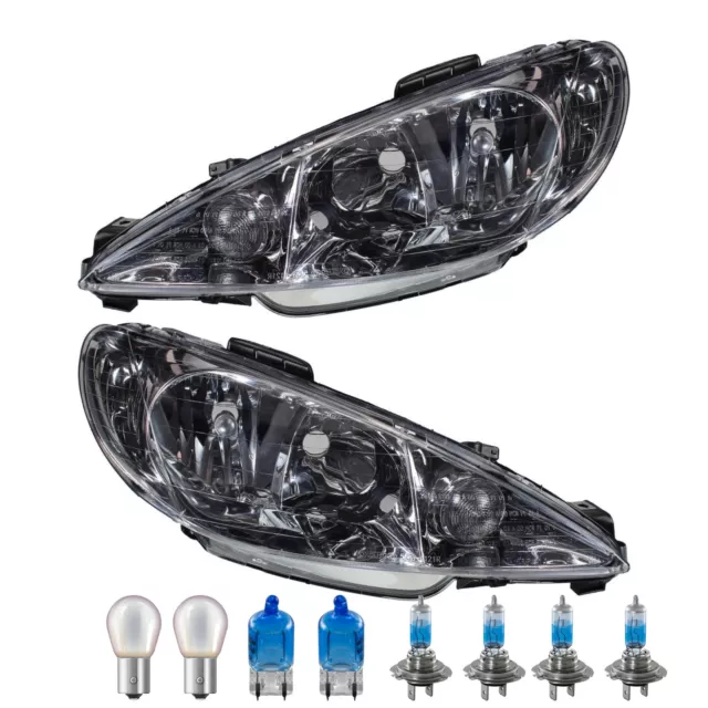 Scheinwerfer Set elektrisch inkl. Premium Lampen für Peugeot 206 CC 2D