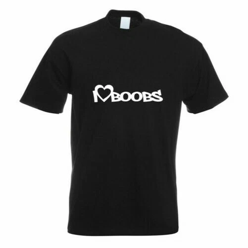 I Love Tette T-Shirt Motivo Stampato Maglietta Divertente Progettazione Stampa
