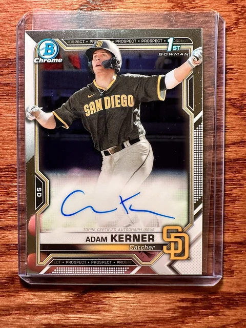 2021 Bowman Chrome 1st Bowman Chrome Base Auto Adam Kerner Autograph CPA-AK