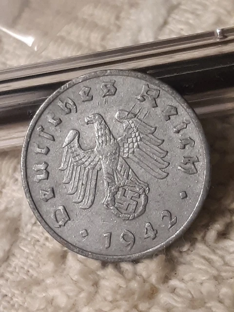 German 1 Reichspfennig ~ Germany ~ WW2 1pf, Heavily Circulated With Flaws
