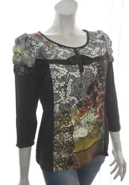 top tee shirt marque Christine Laure neuf taille 38 40 manches longues