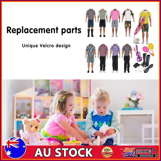 16pcs/set Male Dolls Tops Pants Handmade 11inch Random Pretend Play Dressup Toys