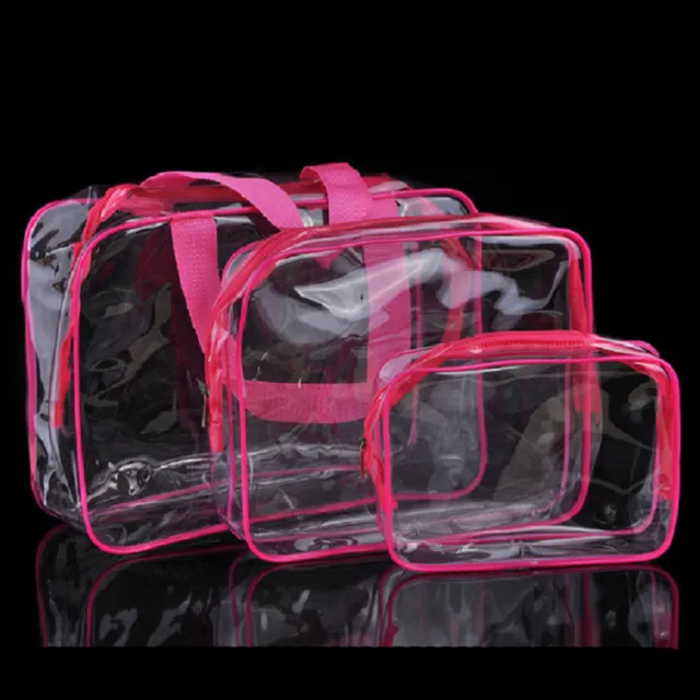 3PCS Clear Cosmetic Bags Waterproof Makeup Bags for Travel Home Toiletry Storage