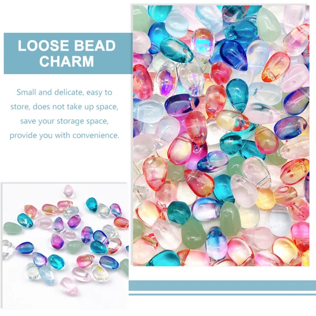 100pcs Glas Handwerk Wasser Tropfen Zarte Schmuck Machen Perlen DIY Lose Perlen 11