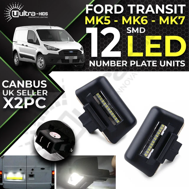 2-Pack Xenon White LED License Plate Bulbs For Ford Fiesta Mk6 - CANbus Error Free, 6000K 2 thumbnail image