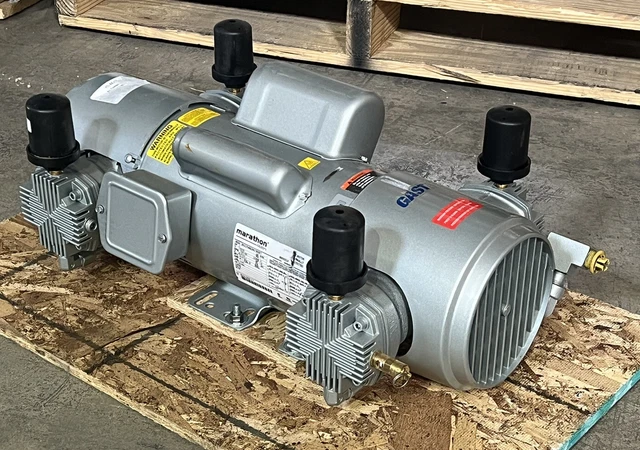 GAST 8HDM-19-M850X Piston Air Compressor 2 hp 1 Phase 115/230V AC 100 psi Max Co GAST 8HDM-19-M850X Piston Air Compressor 2 hp 1 Phase 115/230V AC 100 psi Max Co