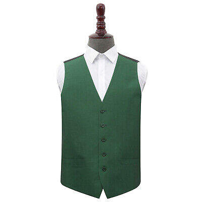 Emerald Green Mens Waistcoat Plain Shantung Formal Wedding Tuxedo Vest by DQT