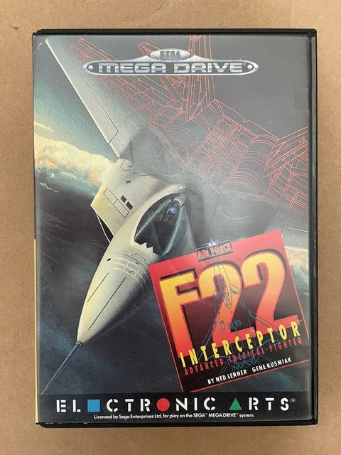Jeu Vidéo F22 Interceptor - Sega Mega Drive / Genesis - Bon état, Boîtier Et Instructions Inclus