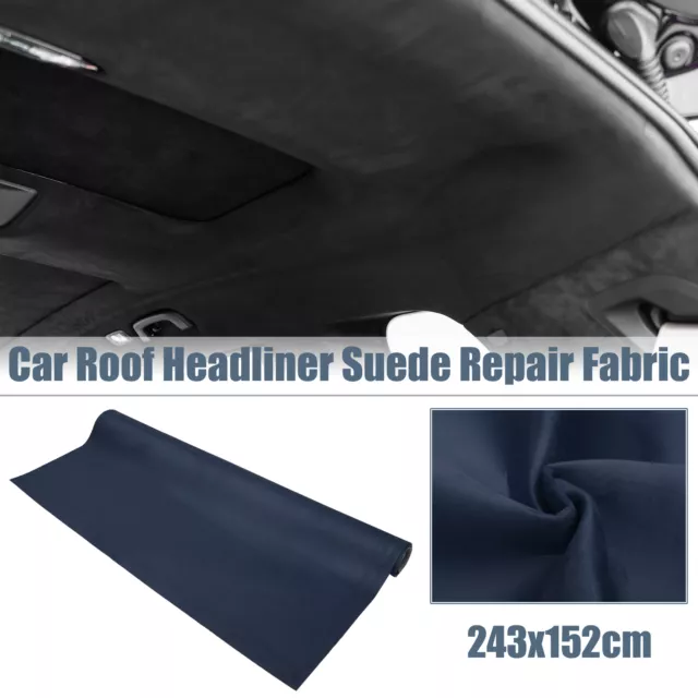 Suede Headliner Fabric 96" Length x 60" Width Foam Backed for Car Truck RV SUV