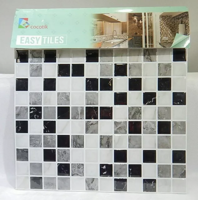 Cocotik Peel And Stick Tile 10" x 10" Self Adhesive 3D Wall Tile (Pack Of 10) TF