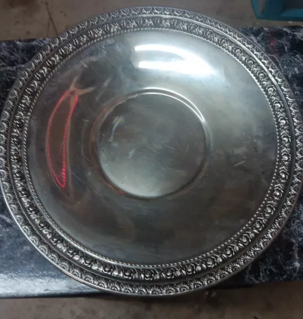 Vintage Silver Plate Serving Platter By WALLACE MELFORD 6542