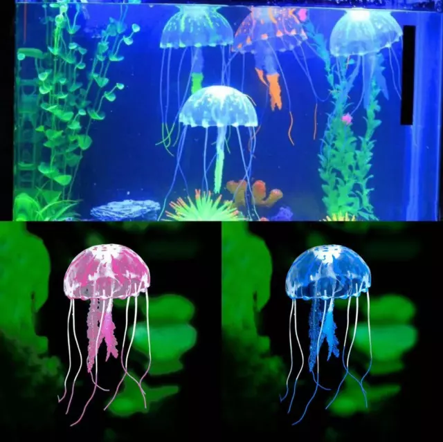 Transparent Artificial Jellyfish for Aquarium Fish Tank Water Ornament Decor