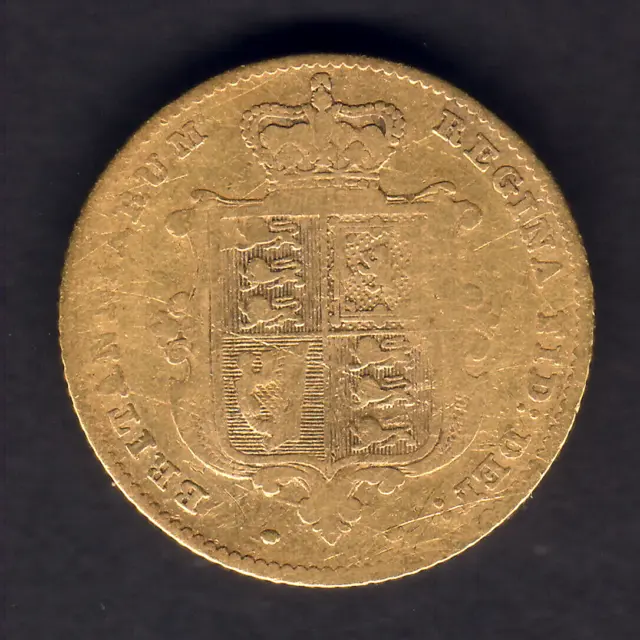 Great Britain. 1851 Half Sovereign.. F/VG
