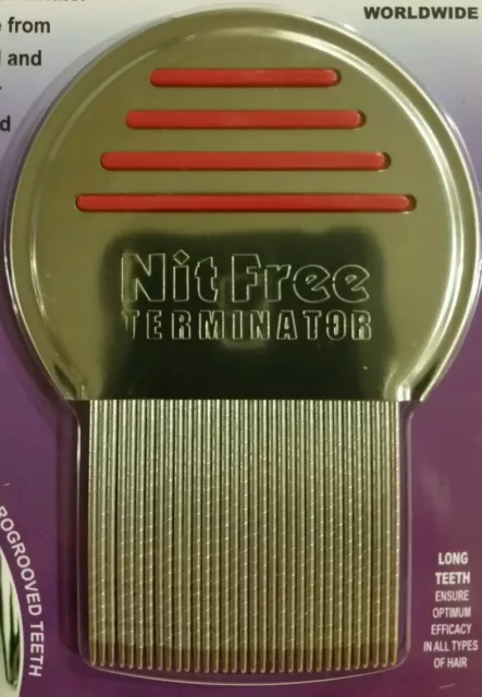 Original Nit Free Brand Terminator Comb removes head Lice para piojos y liendres