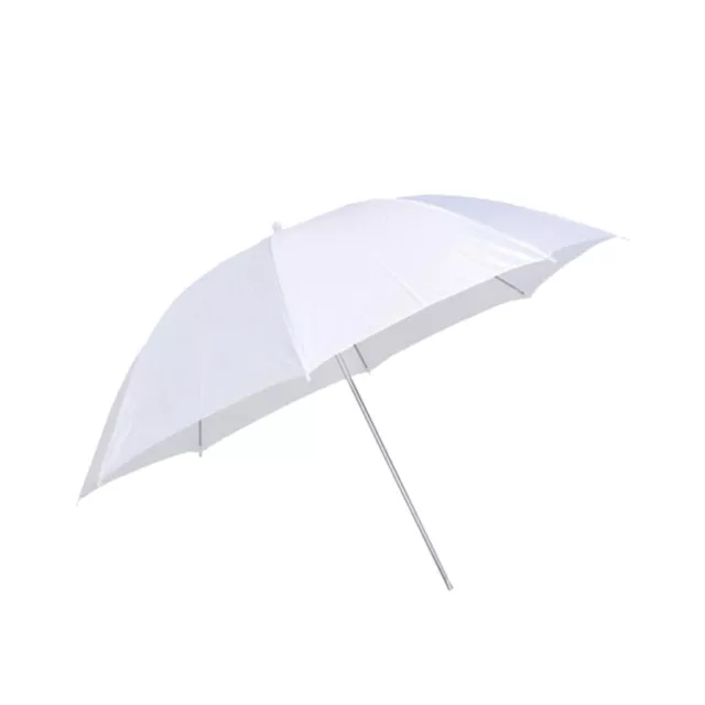 Paraguas de estudio 33 pulgadas 83 cm disparo a través blanco brolly luz translúcida difusa