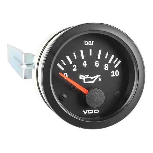 Manomètre Digital Vega® Pression Huile 0-10 Bars - Affichage LED Et Alarme - Sonde Incluse - 52 Mm