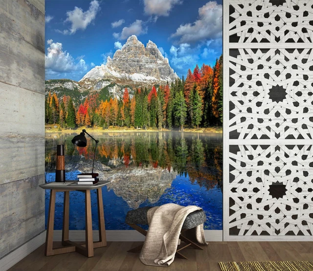 3D Snow Mountain Lake 11597 Marco Carmassi Door Mural