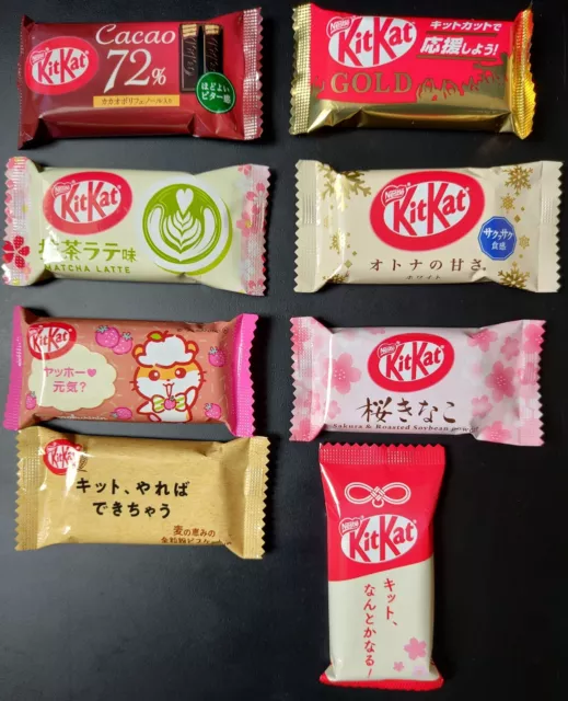 8 Miniriegel KitKat aus Japan mit unterschiedlichem Geschmack, Sanrio Edition