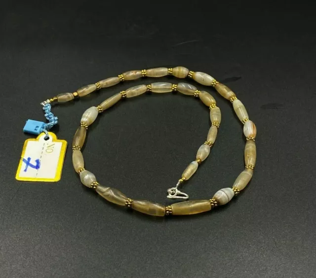 OLD Beads Antique Trade Jewelry Agate Necklace Ancient Antiquities Burmese 12