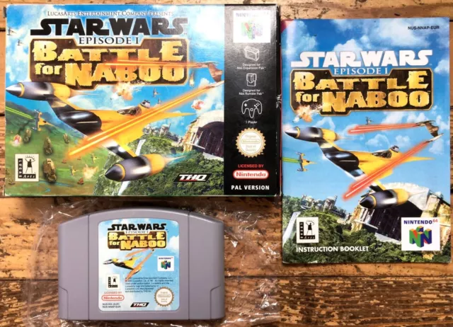 Be - Star Wars Episode 1 Battle For Naboo Nintendo 64 N64 Pal Euro Fr Cib Ovp Gc