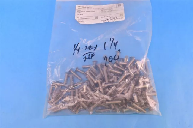 100 Aerospace Screw Machine FLH Threaded 0.25028 x 1.125 100 Deg MS24693-C299