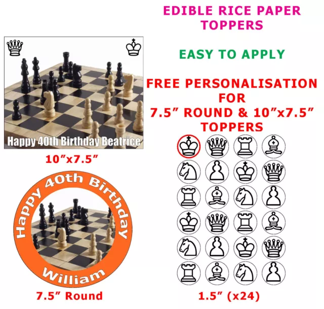Chess Club Chess Board Board Game Edible Cake Topper Image ABPID55843 – A  Birthday Place