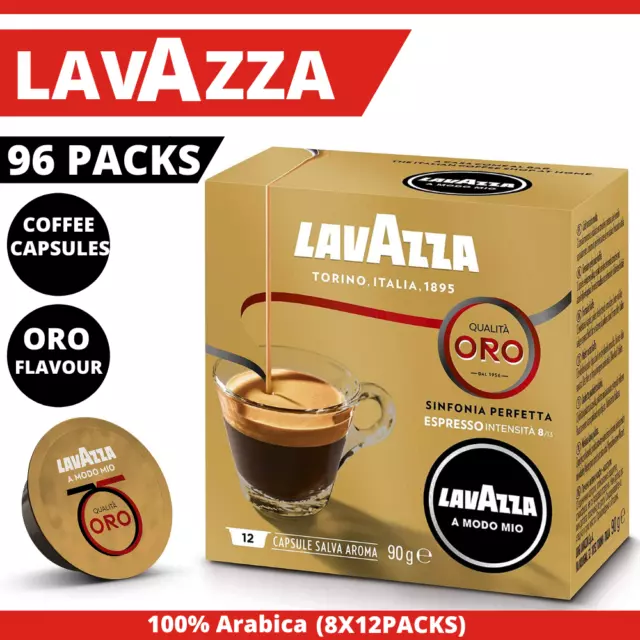 Lavazza Coffee Pods 96 Pack Qualita Oro Capsules Espresso Smooth & Strong Sweet 2