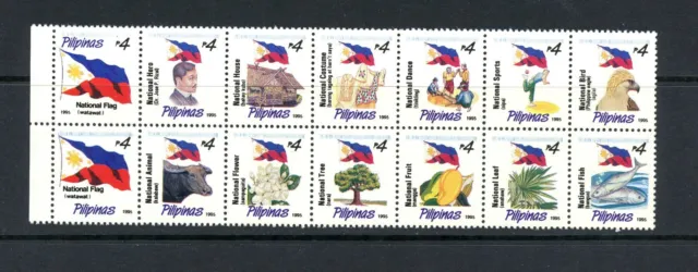 R1516 Philippines 1996 National Symboles Folded-Once Bloc MNH