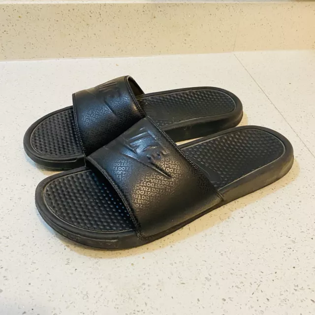 Nike Benassi JDI Mens Slides Sandals Slip on Triple Black 343880-001 US Size 13