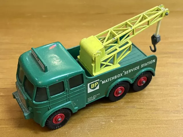 Camión grúa Matchbox Lesney fundido a presión # 12 King Foden estación de servicio BP