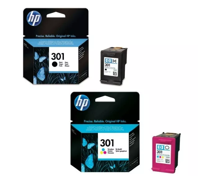 Cartouche Hp Originale 301 Noire Couleurs Ou Lot Pour Imprimante Hp Deskjet Envy