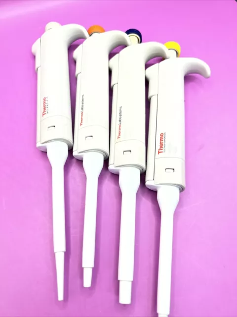 Lot of 4 Thermo Labsystem 4500 Finnpipette Pipette Range from 0.5 to 1000 uL