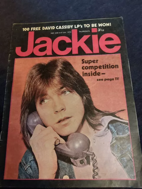 Vintage JACKIE Magazine 6th MAY 1972 David Cassidy Hollies The Sweet J727