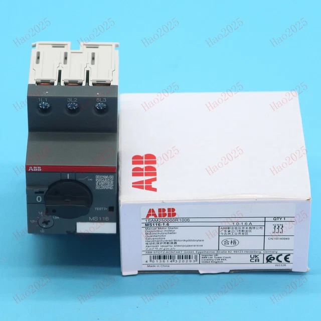 NUEVO INTERRUPTOR CIRCUITO Manual Abb MS116-1.6 1.0-1.6A Envío Gratuito ...