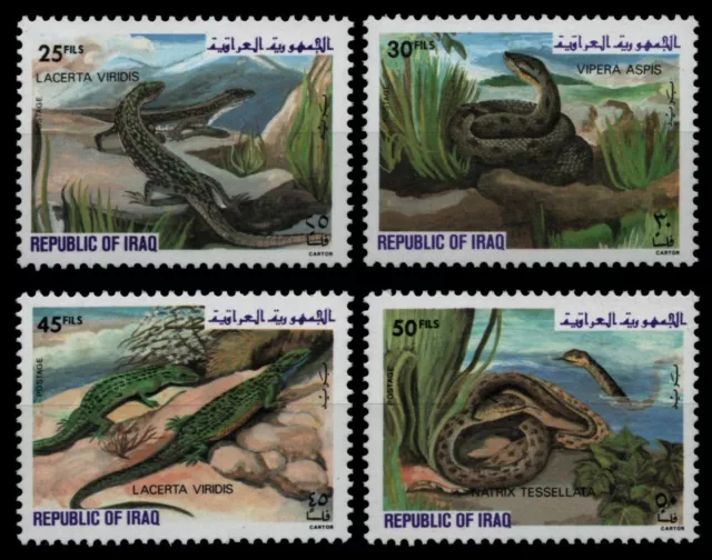 Irak 1982 - Mi-Nr. 1161-1164 ** - MNH - Reptilien / Reptiles