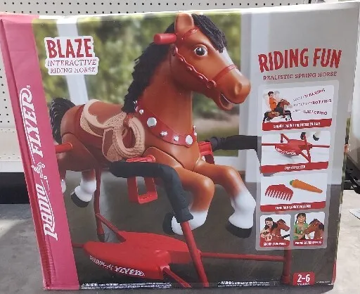 Radio Flyer, Blaze Interactive Spring Horse, Ride-on with Sounds. Model 381 -NIB