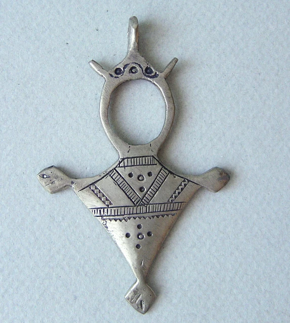 Pendentif Ancien Grande Croix En émaux D'art Vintage - Bijou Unique Référence 2409 - Occasion